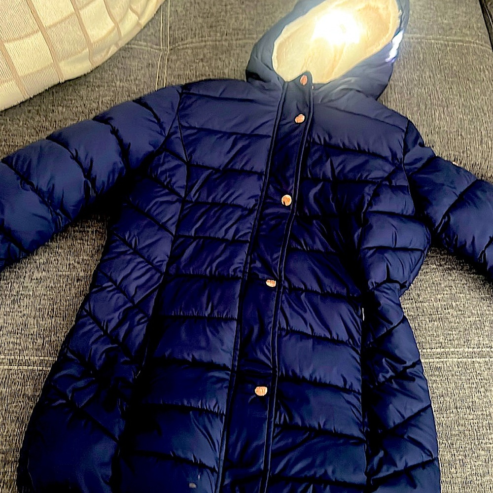 Kids navy blue puffer jacket